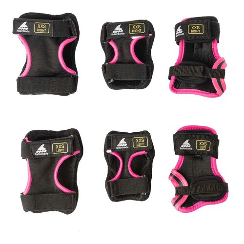 PROTECCIONES SKATE GEAR JUNIOR 3 PACK NEGRO/RO XXXS