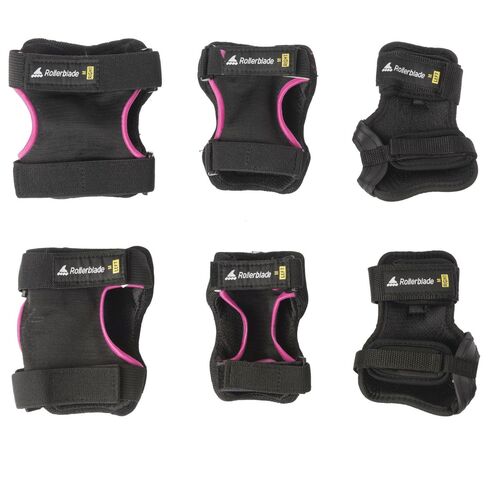 PROTECCIONES SKATE GEAR W 3 PACK NEGRO/FRAMBUESA S